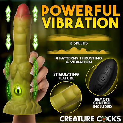 Eyegor Thrusting & Vibrating Silicone Monster Dildo by Creature Cocks