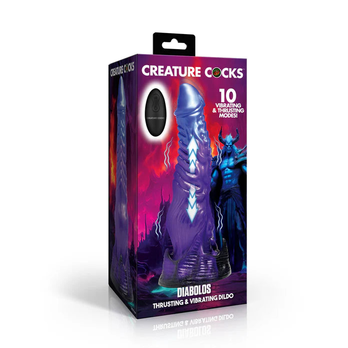 Diabolos Thrusting & Vibrating Silicone Dildo by Creature Cocks