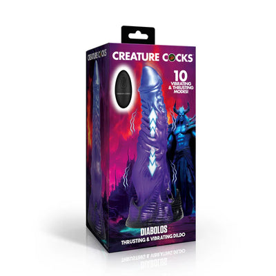 Diabolos Thrusting & Vibrating Silicone Dildo by Creature Cocks