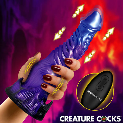 Diabolos Thrusting & Vibrating Silicone Dildo by Creature Cocks