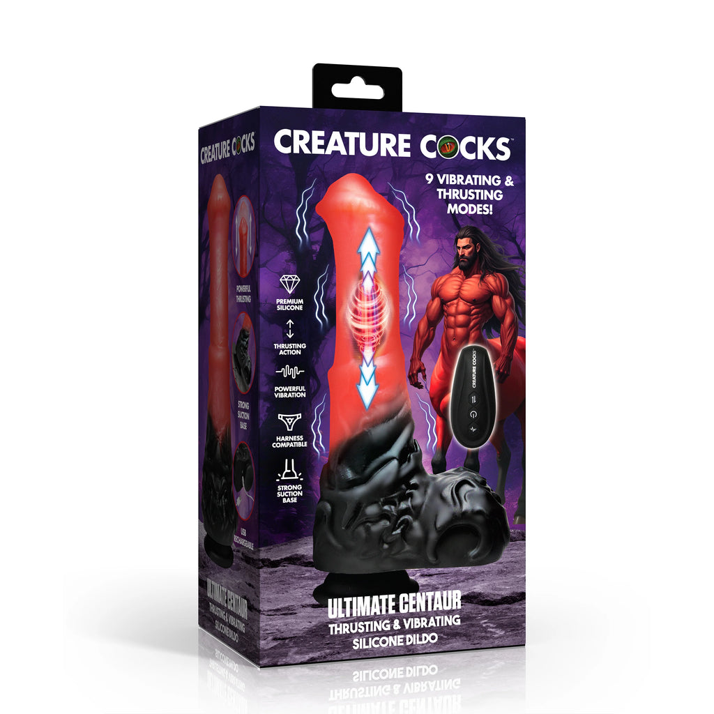 Ultimate Centaur Thrusting & Vibrating Silicone Dildo by Creature Cocks