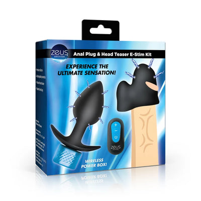 Zeus E-Stim Anal Plug & Head Teaser Set
