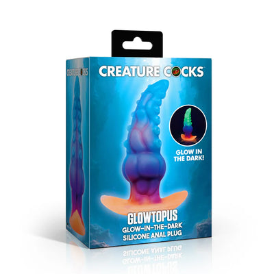 Glowtopus Glow-in-the-Dark Silicone Anal Plug by Creature Cocks