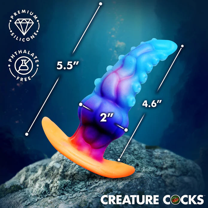 Glowtopus Glow-in-the-Dark Silicone Anal Plug by Creature Cocks