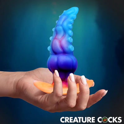 Glowtopus Glow-in-the-Dark Silicone Anal Plug by Creature Cocks