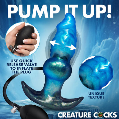Blizzard Inflatable Silicone Anal Plug by Creature Cocks