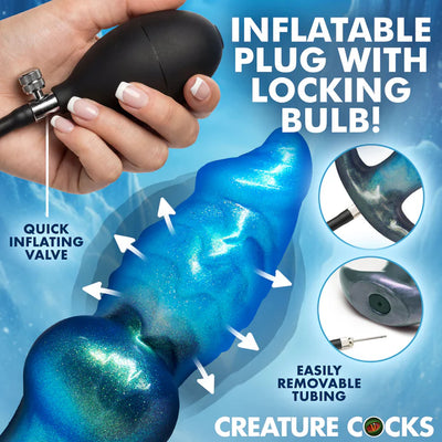 Blizzard Inflatable Silicone Anal Plug by Creature Cocks
