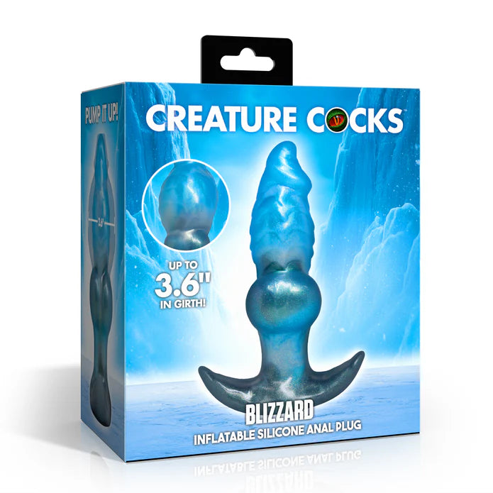 Blizzard Inflatable Silicone Anal Plug by Creature Cocks