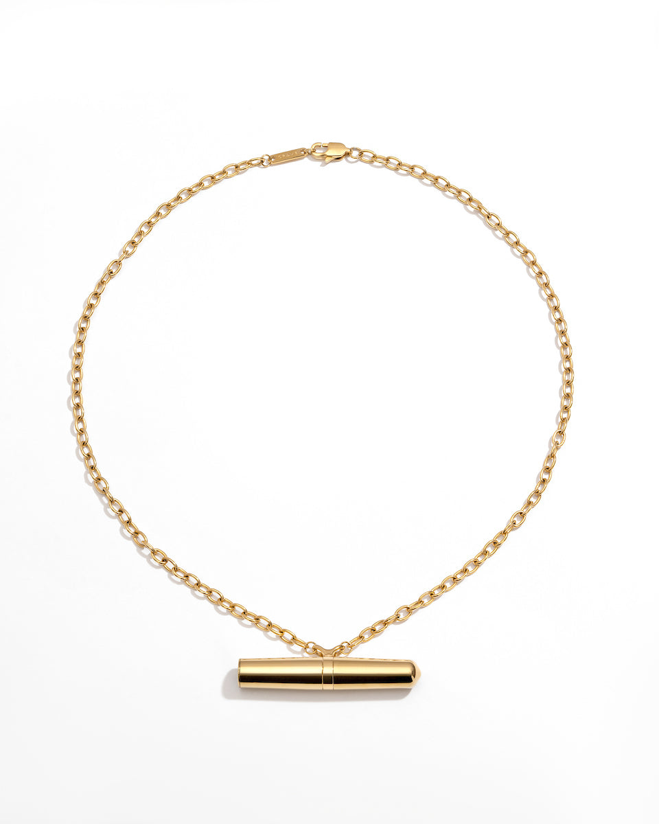 Crave Tease Collection Convertible Necklace / Ring Vibrator in Gold