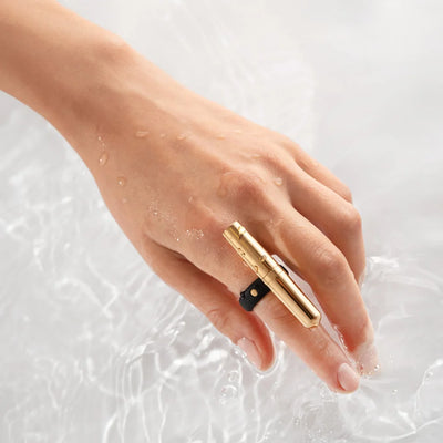 Crave Tease Collection Convertible Necklace / Ring Vibrator in Gold