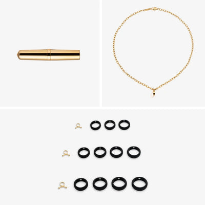 Crave Tease Collection Convertible Necklace / Ring Vibrator in Gold