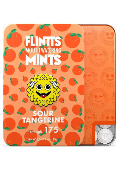 Flintts Mouth Watering Mints in Sour Tangerine - F Strength 175