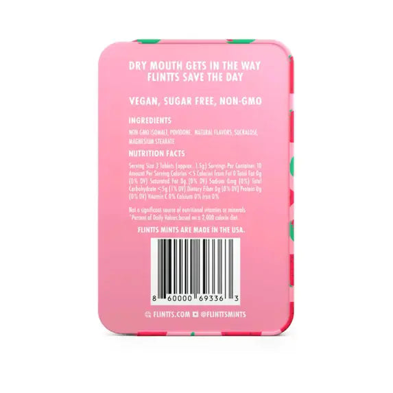 Flintts Mouth Watering Mints in Strawberry Magic - F Strength 225