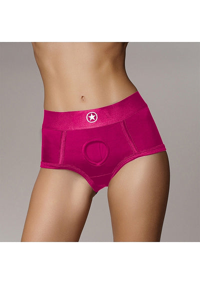 Ouch! Vibrating Strap-On Briefs in Pink Ouch! Vibrating Strap-On Briefs in Pink