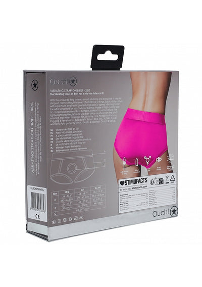 Ouch! Vibrating Strap-On Briefs in Pink
