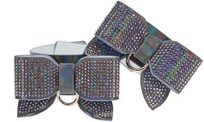 Ouch! Paris Iridescent Black Bow Handcuffs