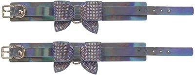 Ouch! Paris Iridescent Black Bow Handcuffs