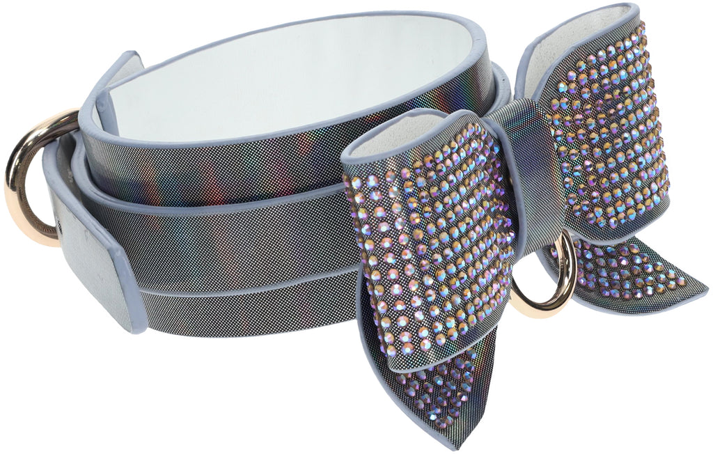Ouch! Paris Iridescent Black Bow Handcuffs