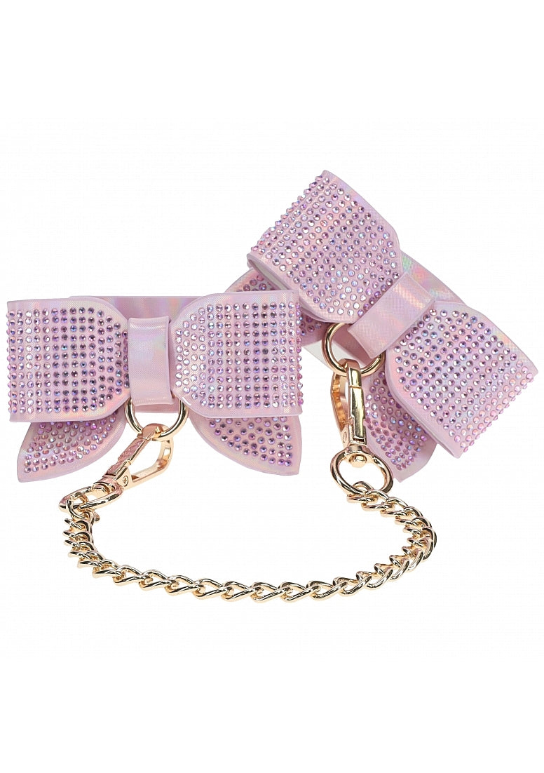 Ouch! Paris Iridescent Pink Bow Handcuffs