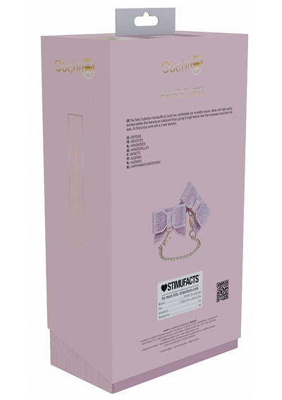 Ouch! Paris Iridescent Pink Bow Handcuffs