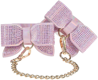 Ouch! Paris Iridescent Pink Bow Handcuffs