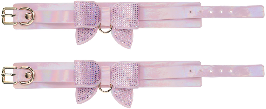 Ouch! Paris Iridescent Pink Bow Handcuffs