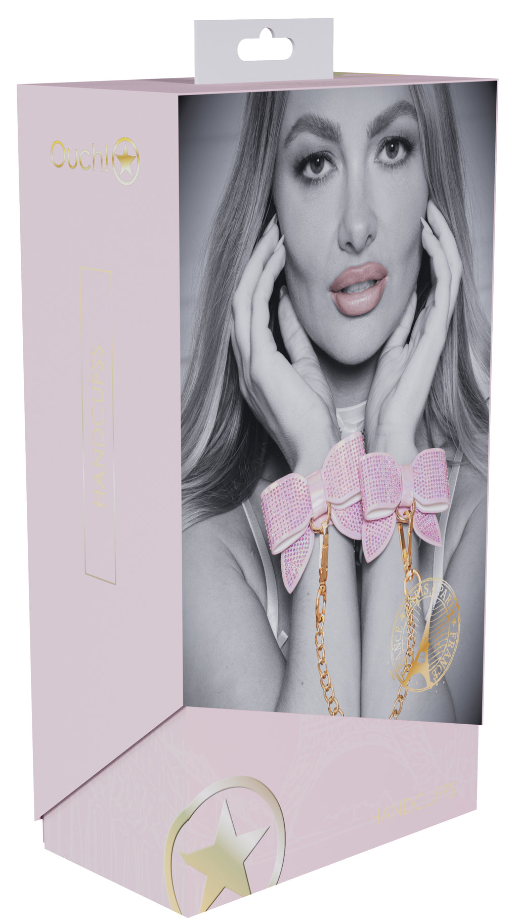 Ouch! Paris Iridescent Pink Bow Handcuffs