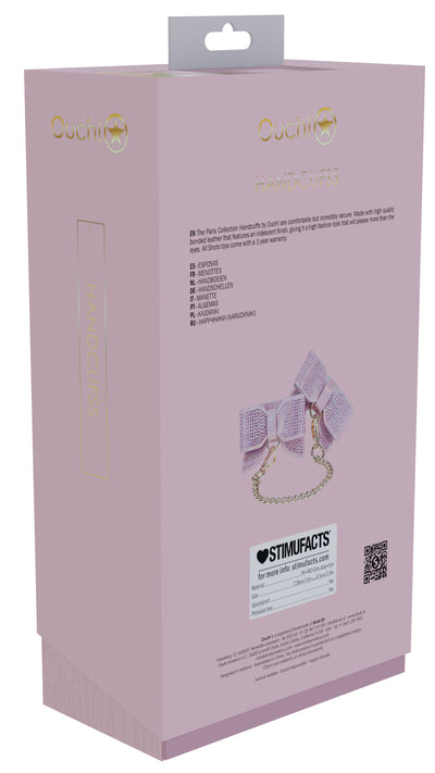 Ouch! Paris Iridescent Pink Bow Handcuffs