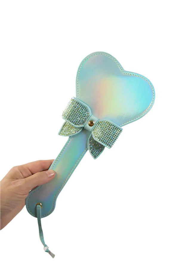 Ouch! Paris Iridescent Teal Heart Paddle