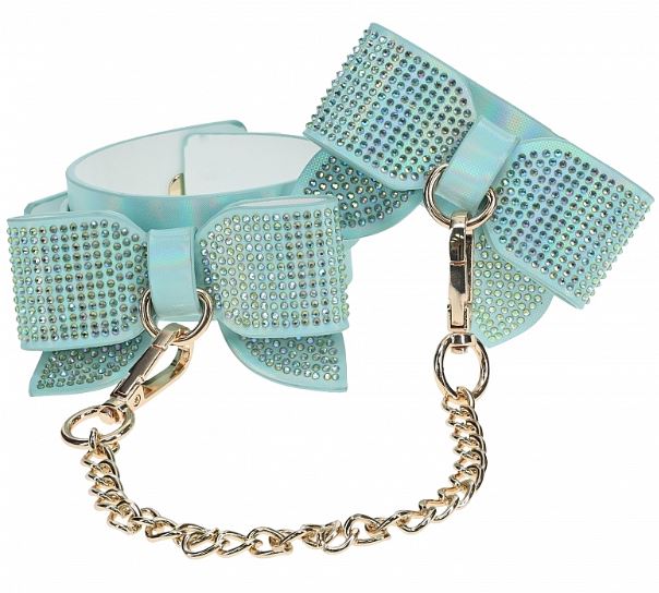 Luxury Traveler Bondage Collection in Iridescent Teal with Bag