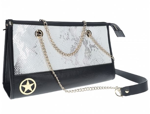 Luxury Traveler Bondage Collection in White Faux Snakeskin with Bag