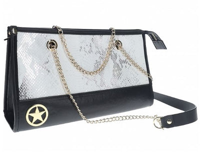 Luxury Traveler Bondage Collection in White Faux Snakeskin with Bag