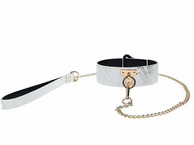 Luxury Traveler Bondage Collection in White Faux Snakeskin with Bag