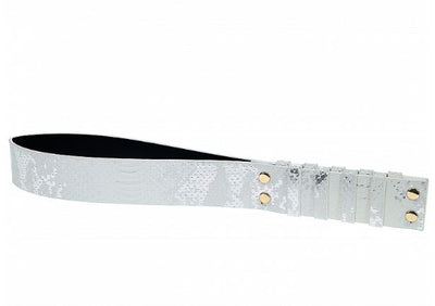 Luxury Traveler Bondage Collection in White Faux Snakeskin with Bag