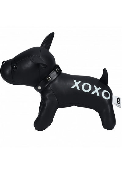 XOXO Black Bondage Dog Plush with Collar