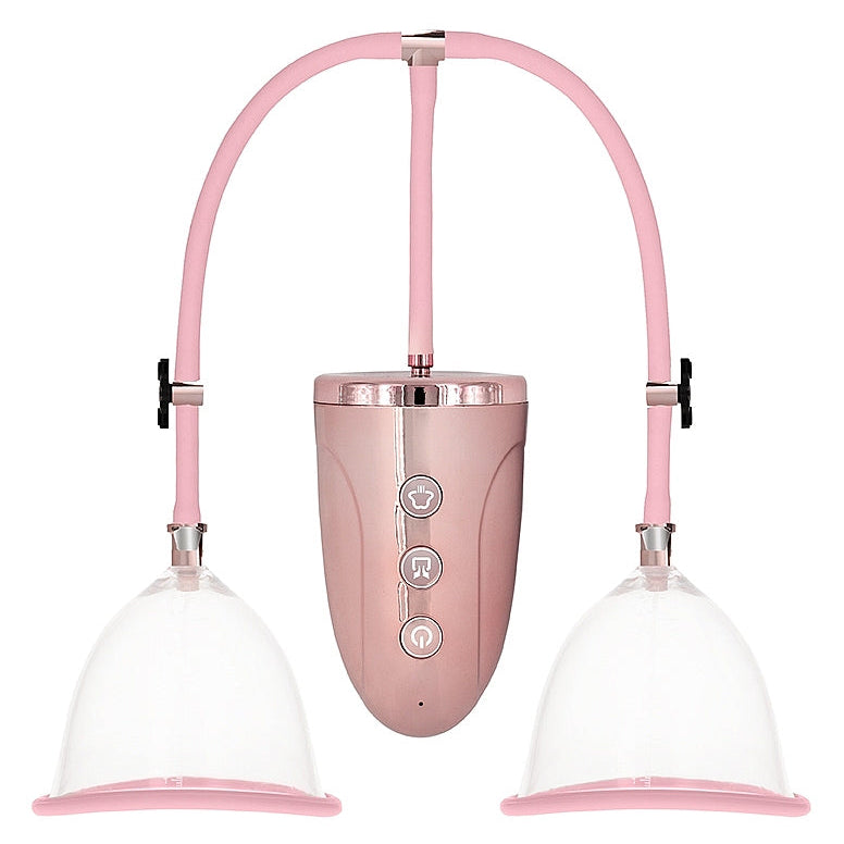 Rechargeable Breast Pump Set for Breast Enhancement in Pink