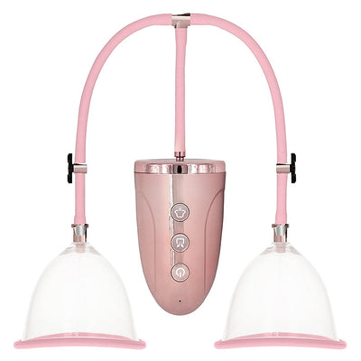 Rechargeable Breast Pump Set for Breast Enhancement in Pink