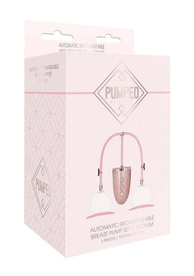 Rechargeable Breast Pump Set for Breast Enhancement in Pink