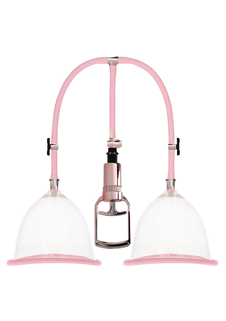 Pumped Breast Pump Set for Breast Enhancement in Pink