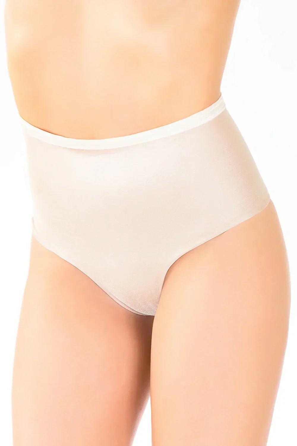 High Waisted Thong, Nude, One Size