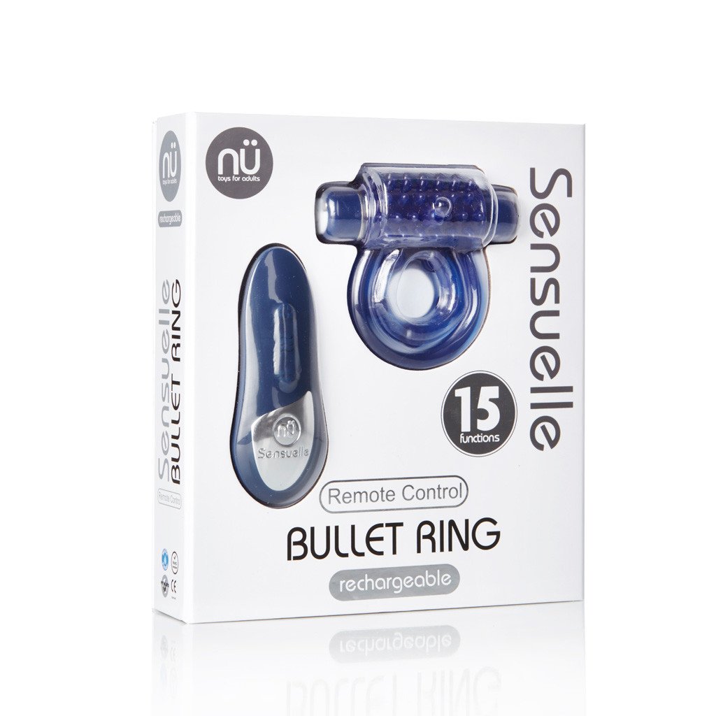 NU Sensuelle Remote Bullet Ring - Blue