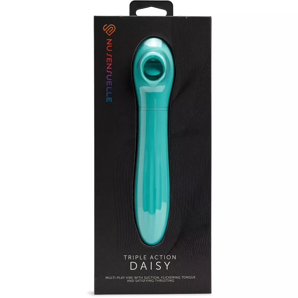 Nu Sensuelle Daisy Triple Action Thrusting Suction Vibe in Blue