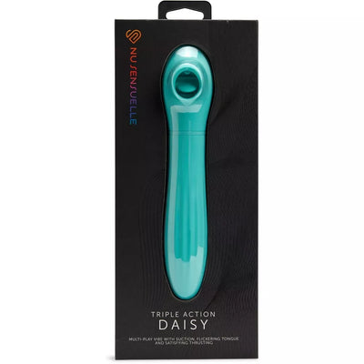 Nu Sensuelle Daisy Triple Action Thrusting Suction Vibe in Blue