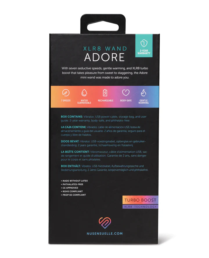 Nu Sensuelle XLR8 Adore Wand, Hot Pink