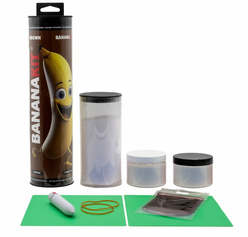 Penis Cloning Kit with Vibrator by Bananakit, Brown
