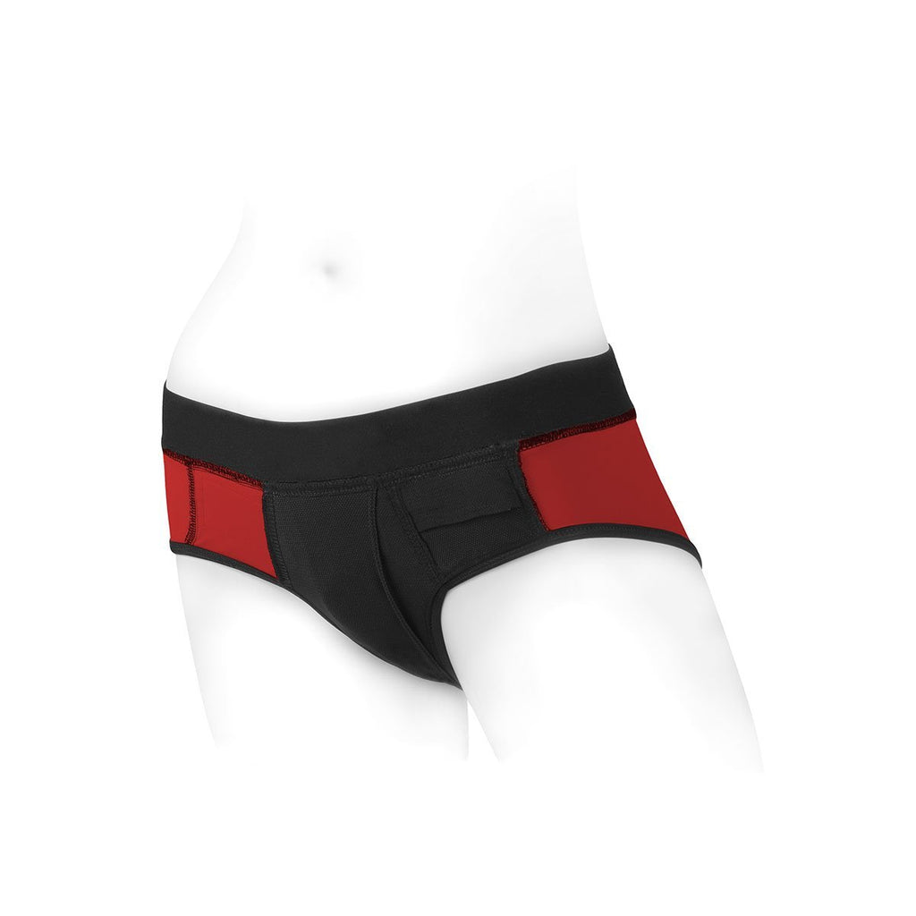 SpareParts Tomboi Harness Red/Black - Small