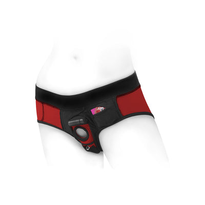 SpareParts Tomboi Harness Red/Black - Small