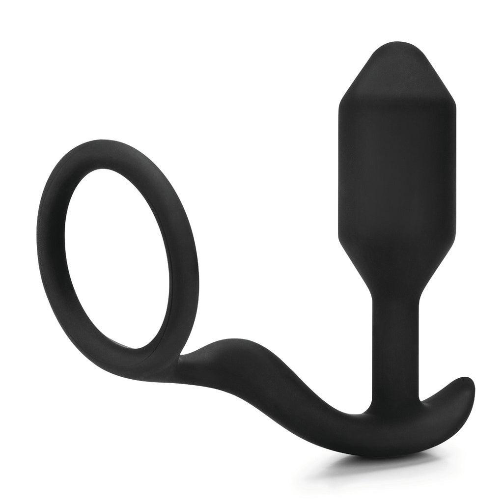 B-Vibe Snug & Tug Weighted Silicone Plug & Penis Ring