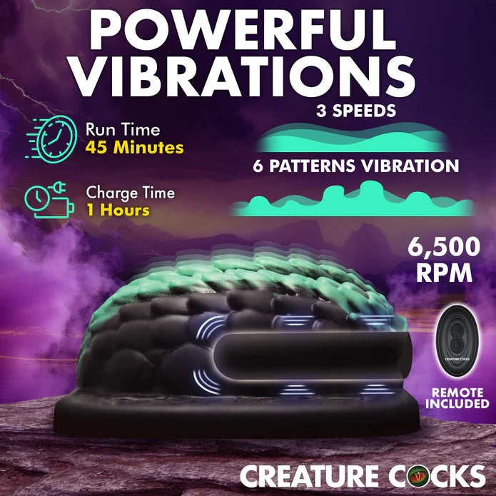 Dragon Vibrating Silicone Grinder with Mounting Straps