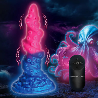 Lord Kraken Vibrating Glow-in-the-Dark Silicone Dildo by Creature Cocks